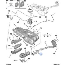 Yakıt Deposu Ara Hortum Peugeot 1606429280