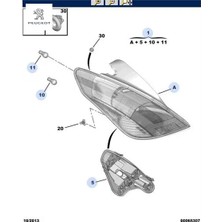 Peugeot Stop Lambası Sol   308 6350.CV