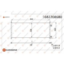 Erp Klıma Radyatoru Transıt V184 2.0tdcı 2.4 Tdcı (00-06) D2FA D2FB Eurorepar  1682208680