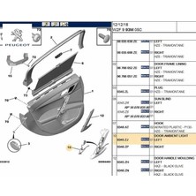 Kapı  Çekme Kolu Çerçeves Peugeot  9345.ZH