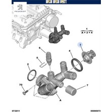 Termostat Boxer-Transıt V184/V347 2.2hdı 07-> Peugeot XS7Q8575AA/