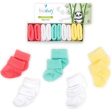 Novibaby 5'li Bambu Yenidoğan Bebek Çorap (Star, 6-12 Ay)