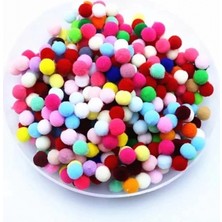 Pileli Store 12MM Renkli Karışık Yumuşak Ponpon Peluş 200 Adet