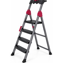 Hobilinka 3+1 Basamaklı Metal Merdiven 150KG.TAŞIMA (4887)