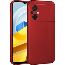 Lexroo Xiaomi Poco M5 Kılıf Premier Silikon Kılıf - Kırmızı