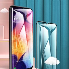 Lexroo Galaxy A20S Kenarları Kırılmaya Dayanıklı Cam Ekran Koruyucu - Siyah