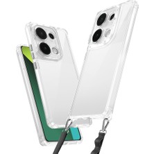 Lexroo Xiaomi Redmi Note 13 Pro 4g Kılıf Airbagli Takılabilir Askı Aparatlı Snap Silikon Kılıf - Şeffaf
