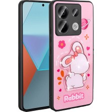 Lexroo Xiaomi Redmi Note 13 Pro 5g Kılıf Parlayan Kabartmalı Ikonik Figürlü Amas Silikon Kılıf - Pembe