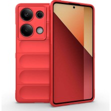 Lexroo Xiaomi Redmi Note 13 Pro 4g Kılıf Esnek Tpu Oyuklu Arka Yüzey Tasarımlı Etnik Silikon Kılıf - Kırmızı
