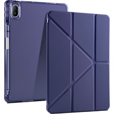 Lexroo Huawei Matepad Se 11 Kılıf Tri Folding Kalem Bölmeli Standlı Kılıf - Lacivert