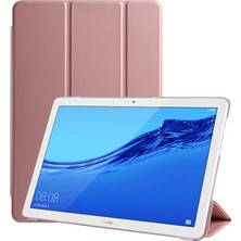 Lexroo Huawei T5 10 Inc Smart Cover Standlı 1-1 Kılıf - Gold