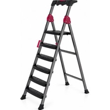 Hace Bazaar 5+1 Basamaklı Metal Merdiven 150KG.TAŞIMA (4887) -Hcb
