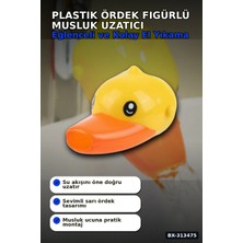 Plastik Ördek Figürlü Musluk Uzatıcı Başlık Aparatı 1 Adet Çocuk El Yıkama BX-313475