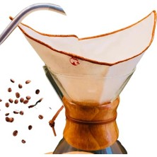 Trendexa 2 Adet Yıkanabilir Kumaş Chemex Kahve Filtresi, Ağartılmamış %100 Ham Pamuk, C.2