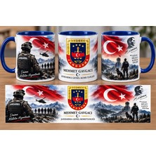 Tuba Jandarma Logo Baskılı Kupa Bardak Hediyelik Isimli Kişiye Özel