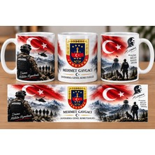Tuba Jandarma Logo Baskılı Kupa Bardak Hediyelik Isimli Kişiye Özel