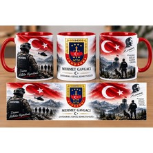Tuba Jandarma Logo Baskılı Kupa Bardak Hediyelik Isimli Kişiye Özel