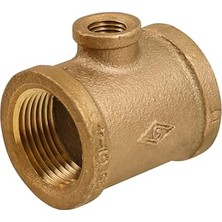 Trendexa CSSU0120 1/2 Inç x 1/4 Inç Kurşunsuz Pirinç Azaltıcı T Dişi Dişli Bağlantı, 14