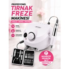 Moxti Profesyonel Tırnak Bakımı Elektrikli Tırnak Törpüsü Freze Makinesi - Tırnak Seti Hediyeli