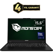 Monster Huma H5 V5.1 Core Ultra 7 125H 16 GB Ram 500 GB SSD Intel Arc Graphics Freedos 15,6 Fhd Taşınabilir Bilgisayar