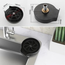 Eco Lounge Yüksek Basınçlı Otomatik Bardak Yıkama Aparatı Mutfak Lavaboları Için Hızlı Kupa Durulayıcı BX40
