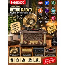 Azurtech Retro Bluetooth Radyo Fm/am/sw USB Tf Kart Aux Şarjlı Nostaljik Hoparlör