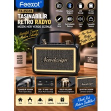 Azurtech Retro Radyo Bluetooth Hoparlör Fm Radyo USB Tf Kart Aux Taşınabilir