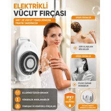 Moxti Elektrikli Vücut Fırçası, Yumuşak, Duvara Monte Edilebilir Duş Fırçası, Temizleme, Fırçalama,kese,masaj Için
