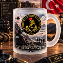 Tuba Jöak Logo Baskılı Buzlu Cam Kupa Bardak Hediyelik Isimli Kişiye Özel