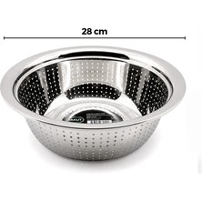 Eco Lounge 28CM Kulpsuz Paslanmaz Metal Sepet Süzgeç BX40