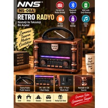 Azurtech Retro Radyo Fm/am/sw Bluetooth USB Tf Kart Destekli Nostaljik Radyo