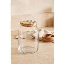 Bambum Zone Cam Saklama Kabı Limon Desenli Siyah 800ML