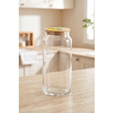 Bambum Zone Cam Saklama Kabı Limon Desenli Sarı 1300ML