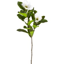 Herdekora Yapay Çiçekli Manolya Dalı Beyaz 100 Cm.
