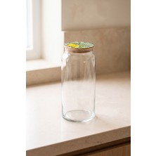Bambum Zone Cam Saklama Kabı Limon Desenli Yeşil 1300ML
