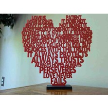 Layer Forge 3D Dekoratif Aşk Sözü Biblosu – Love Is Temalı 3D Masaüstü Dekoratif Figür – Sevgililer Günü Hediyesi