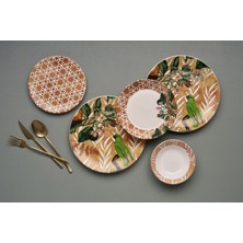 Rani Mobilya Rani Home Yemek Takımı (24 Parça) Hermia Turuncu HE-6801