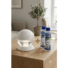 Discover Sihirli Küre Geniş Alan Kokulandırma Makinesi Işıklı Beyaz + 2 Adet Energy Solüsyonu
