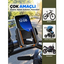Moxti Bisiklet Scooter Motosiklet Bebek Arabası Otomatik Tuşlu Motosiklet Gidon Bağlantılı Telefon Tutucu