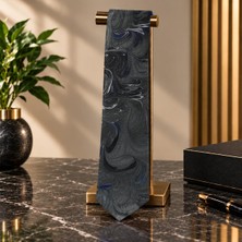 E38 El Işçiliği Erkek Renkli Ebru Kravat 150*5 cm - 6690