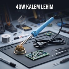 Eco Lounge 40W Kalem Lehim Makinesi - Elektrikli - Mavi Renk