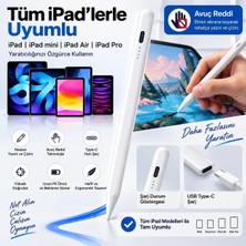 Ridata Tüm iPad Modelleriyle Uyumlu Stylus Kalem – Avuç Reddi, Type-C Şarj, Hassas Yazım ve Çizim