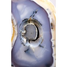 Healcrystal Mavi Sarı Dendritik Opal Dilimi (Merlinite) - Her Iki Tarafı Da Cilalı, Doğal Göz Çekirdeği, 327G