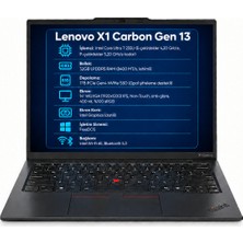 Lenovo X1 Carbon G13 Ultra 7 255U 32GB 1TB SSD 14" FDOS NON-TOUCH Dizüstü Bilgisayar