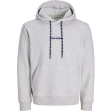 Jack & Jones Erkek Gögüs Baskili Relaxed Fit Kapüsonlu Sweatshirt - Kendrick