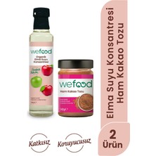 Wefood Ham Kakao Tozu 140 gr + Wefood Organik Elma Suyu Konsantresi 340 gr