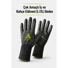ByKurt Iş ve Bahçe Eldiveni Çok Amaçlı Kaymaz Dayanıklı Nefes Alabilir Gri 1 Çift