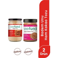 Wefood Ham Kakao Tozu 140 gr +Wefood Glutensiz Badem Unu 250 gr