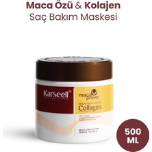 Karseell Kolajen Saç Bakım Maskesi 500 ml Onarıcı Durulanan Yıpranmış Saçlar İçin Maca Özü