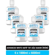 Listerine Advanced White Ağız Bakım Suyu 1000 ml X6